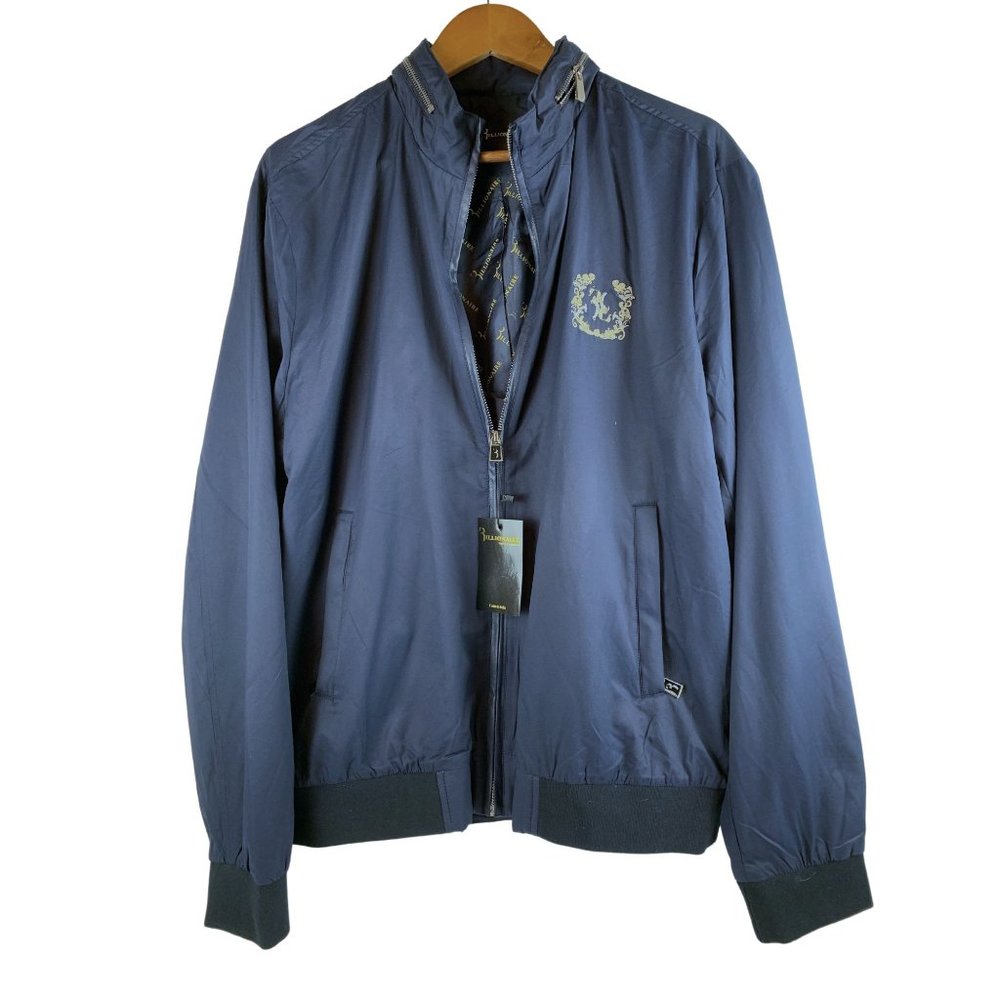NEW Billionaire Men's Windbreaker Jacket, Navy Blue - US 48 / EU 58